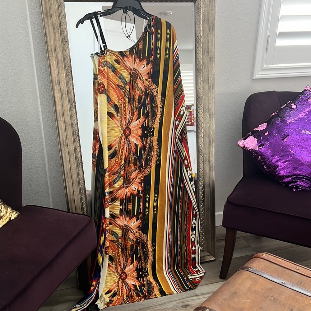 Vibrant Multicolor Maxi Dress